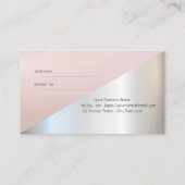 Elegant Brush Stroke Geometric Reference Card Aanbevelingskaartje (Achterkant)