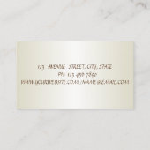 Elegant Brush Stroke Glitter Broom Visitekaartje (Achterkant)