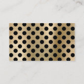 ELEGANT BRUSHED ALL GOLD POLKA DOT VISITEKAARTJE (Achterkant)