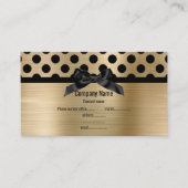 ELEGANT BRUSHED ALL GOLD POLKA DOT VISITEKAARTJE (Voorkant)