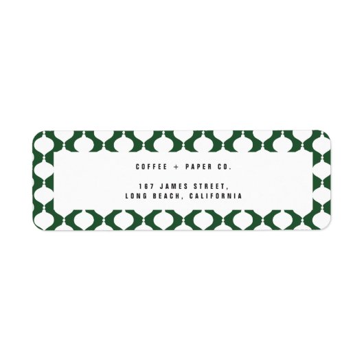 Elegant  bubbels retro kerst etiket (Voorkant)