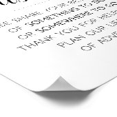 Elegant Bucket List Wedding Guest Book Poster (Hoek)