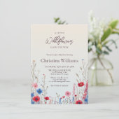 Elegant Budget Boho Spring Wildflower Baby shower Kaart (Staand voorkant)