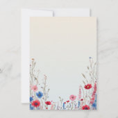 Elegant Budget Boho Spring Wildflower Baby shower Kaart (Achterkant)