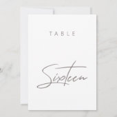 Elegant Budget Calligraphy Wedding Table Number (Achterkant)