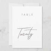 Elegant Budget Calligraphy Wedding Table Number (Achterkant)