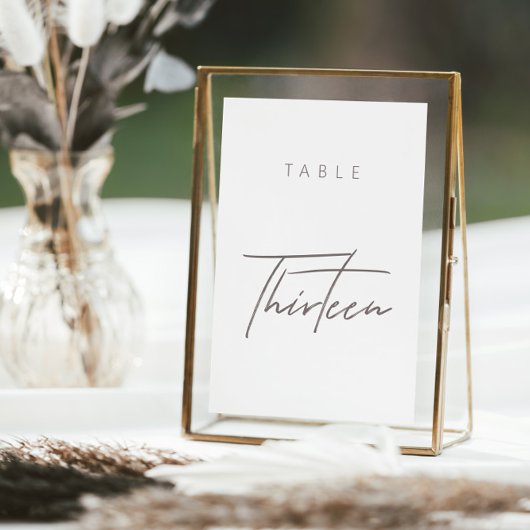 Elegant Budget Calligraphy Wedding Table Number
