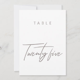 Elegant Budget Calligraphy Wedding Table Number