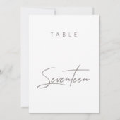 Elegant Budget Calligraphy Wedding Table Number (Achterkant)