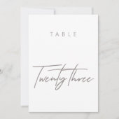 Elegant Budget Calligraphy Wedding Table Number (Voorkant)