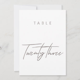 Elegant Budget Calligraphy Wedding Table Number