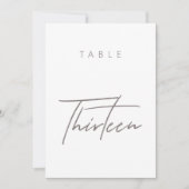 Elegant Budget Calligraphy Wedding Table Number (Voorkant)