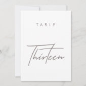 Elegant Budget Calligraphy Wedding Table Number (Achterkant)