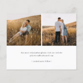 Elegant Budget Foto Weddenschap Save the Date (Achterkant)
