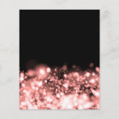 Elegant Budget Roos Gold Sparkle Sweet 16 Invite Flyer (Achterkant)