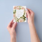 Elegant Budget Roos Romance Waterverf Wedding Flyer (Hand)