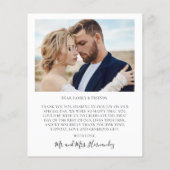 Élégant budget Script Mariage photo Carte de remer (Dos)