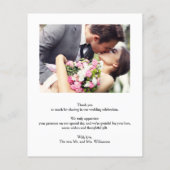 Élégant budget Script Mariage photo Carte de remer (Dos)