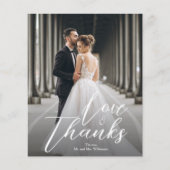 Elegant Budget Script Weduwfoto Hartelijk dank Flyer (Voorkant)