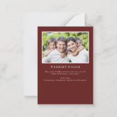 Elegant Budget Waterverf Foto Vrolijk Kerstfeest Notitiekaartje (Achterkant)