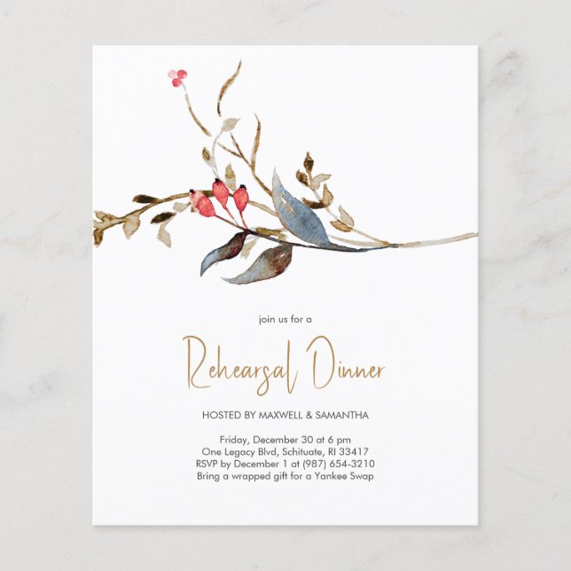 Elegant Budget Wedding Invitations (Voorkant)