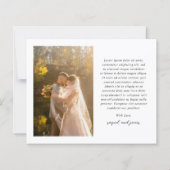 Elegant Budget Wedding Thank You Card (Achterkant)
