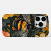 Elégant Bumblebee et Floral Design coque iphone" (Verso (horizontal))