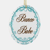 Elegant Bunco Babe-versiering Keramisch Ornament (Rechts)