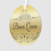 Elegant bunco Ornament met goudkleurige gradiënt (voorkant)