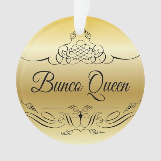 Elegant bunco Ornament met goudkleurige gradiënt (voorkant)