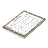 Elegant Bunco-score Art Deco Black Gold Notitieblok (Gedraaid)