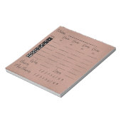 Elegant bunco score pad notitieblok (Gedraaid)