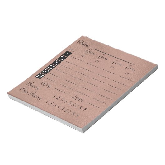 Elegant bunco score pad notitieblok (Gedraaid)