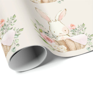 Elegant Bunny Rabbit Baby shower Cadeaupapier