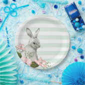 Elegant Bunny striped design Papieren Bordje (Feest)