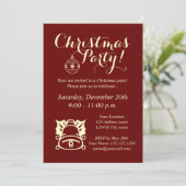 Élégant bureau Noël modèle invitation (Debout devant)