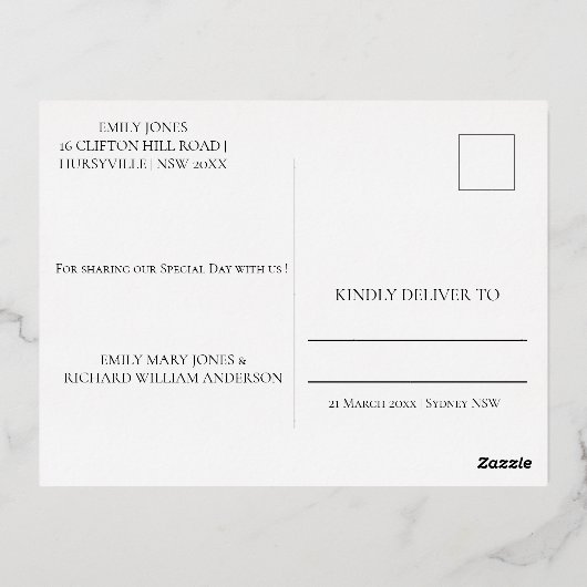 Elegant Burgundy Agate Folie Invitation Briefkaart (Achterkant)