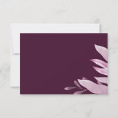 Elegant Burgundy Big Leaf Mariage carte de détail (Dos)