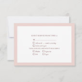 Elégant Burgundy Blush Botanique Dentelle RSVP (Dos)