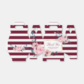 Elegant Burgundy Blush Pink Floral Wedding Bedankdoosjes (Uitgevouwen)