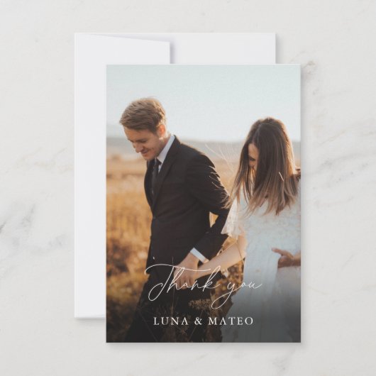 Elegant Burgundy Flower Photo Weddenschap Hartelij Bedankkaart (Voorkant)