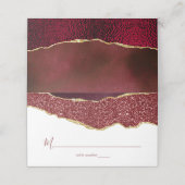 Elegant Burgundy & Gold Agate Wedding (Buitenkant ongevouwen)