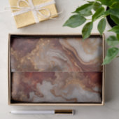 Elegant Burgundy Gold Liquid Marble Agate Abstract Tissuepapier (Geschenk)