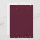 Elegant Burgundy Gold Simple Virtual Vrijgezellenf Kaart (Achterkant)