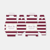 Elegant Burgundy Gold Stripes Weddenschap Hartelij Bedankdoosjes (Uitgevouwen)