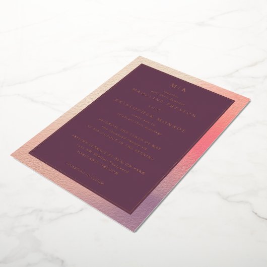 Elegant Burgundy Gradient Invitations (Rotation)