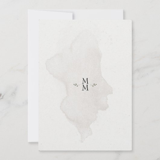 Elegant Burgundy Greenery Thin Script Wedding (Achterkant)