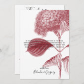 Elegant Burgundy Hydrangea Weddenschap Hartelijk d Bedankkaart (Voorkant / Achterkant)