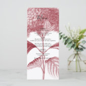 Elegant Burgundy Hydrangea Wedding Menu (Staand voorkant)