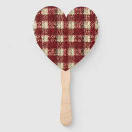 Elegant Burgundy Ivory Rust Red Plaid Pattern Handwaaier